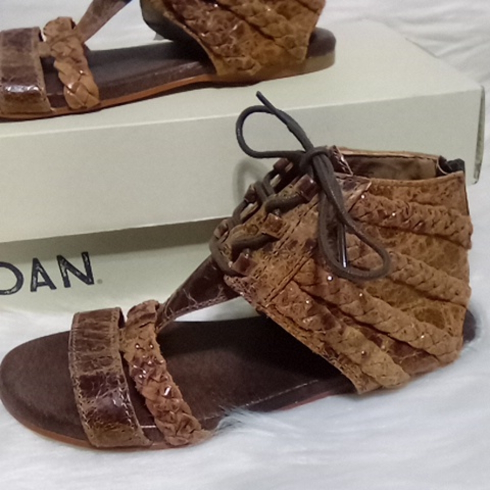 NWT Roan By Bed Stu Women's Sz.5W Leather Poppy Gladiator Sandals (X9 CRATE) - Picture 3 of 11